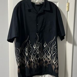 Vintage Flame Button Up Shirt